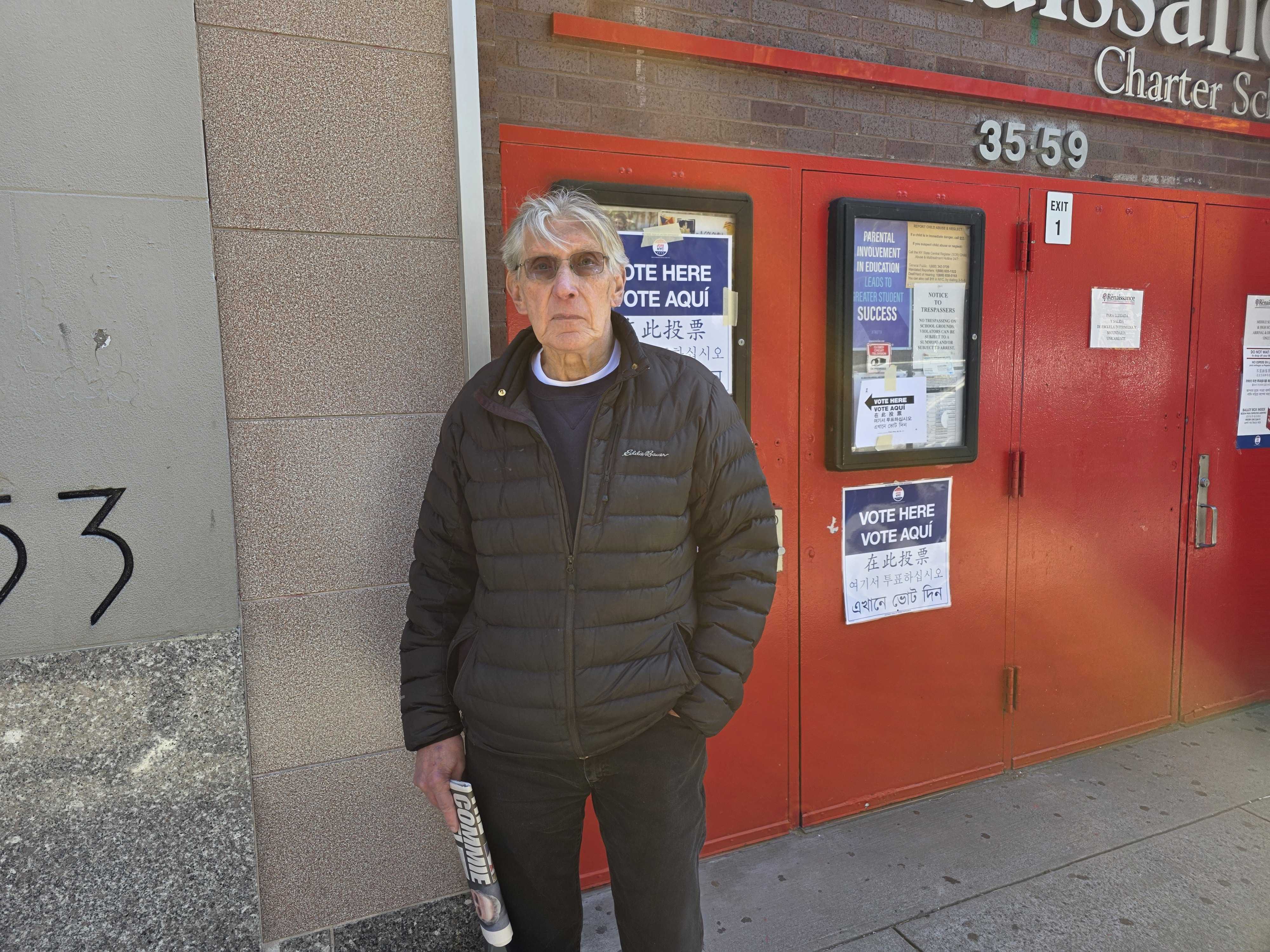 Chester Hicks outside the Renaissance Charter School in Jackson Heights.