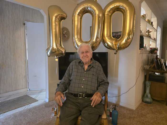 Sidney Weber celebrates his upcoming landmark birthday at his home in Fresh Meadows. Photo by Shane O'Brien.
