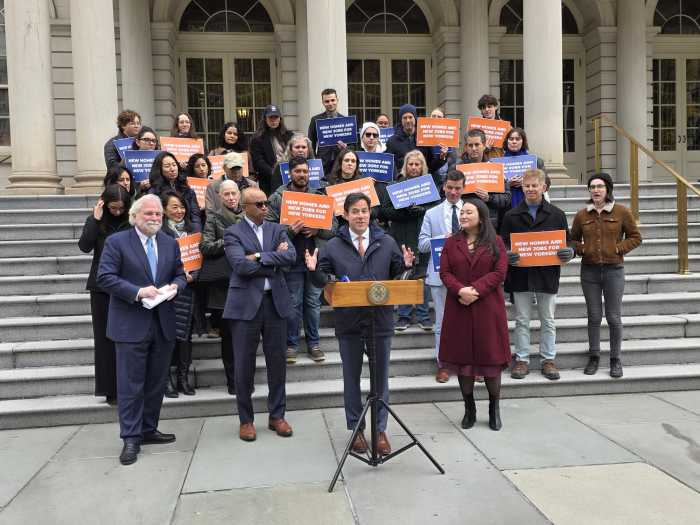 New York City Planning Commission Chair Dan Garodnick also spoke on Wednesday. Photo by Shane O'Brien.