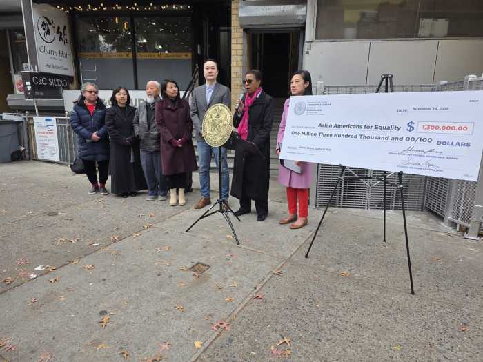 Adams speaks on Friday. Photo by Shane O'Brien.