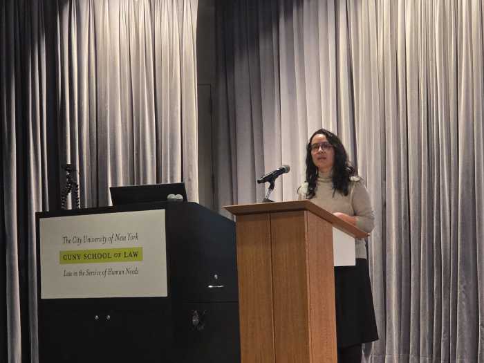 Assembly Member Claire Valdez introduced Gonzalez at the event. Photo by Shane O'Brien. 