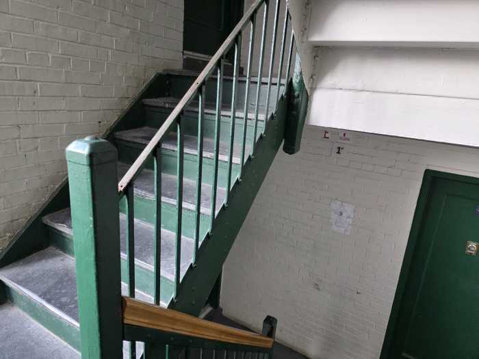 A stairway in the Mesa Verde complex. The above steps are missing a handrail. Photo by Shane O'Brien. 