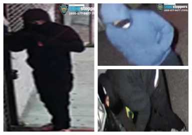 Cops are looking for these suspects who are behind a robbery spree that included a carjacking in Flushing and several break-ins from northeast Queens to other locations across the borough.