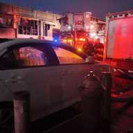 A two-alarm fire broke out in an Ozone Park auto body shop just after 3:30 p.m. on Nov. 25.