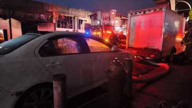 A two-alarm fire broke out in an Ozone Park auto body shop just after 3:30 p.m. on Nov. 25.