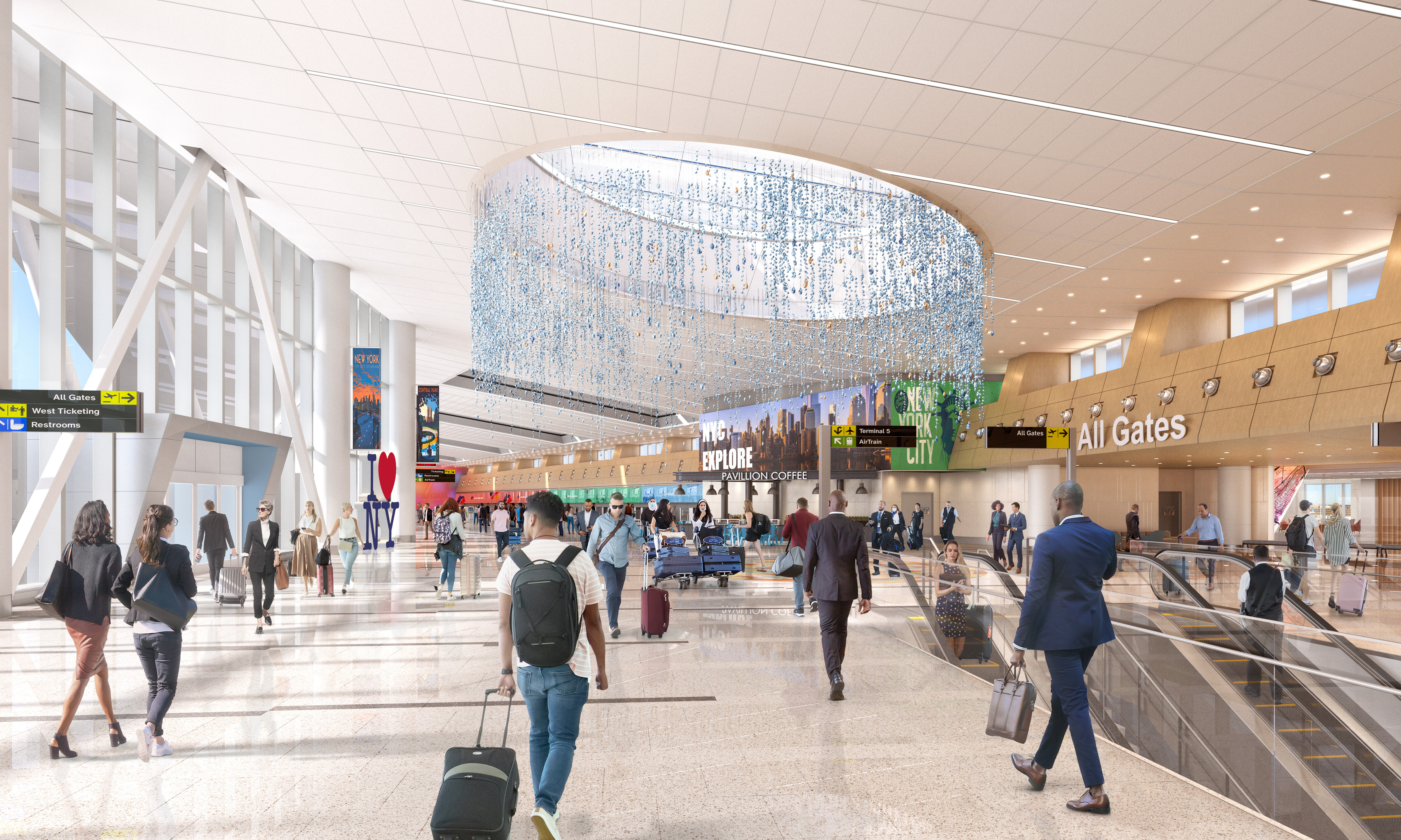 The artwork will be prominently displayed in gate areas throughout the Terminal 6 Departure Concourse. 