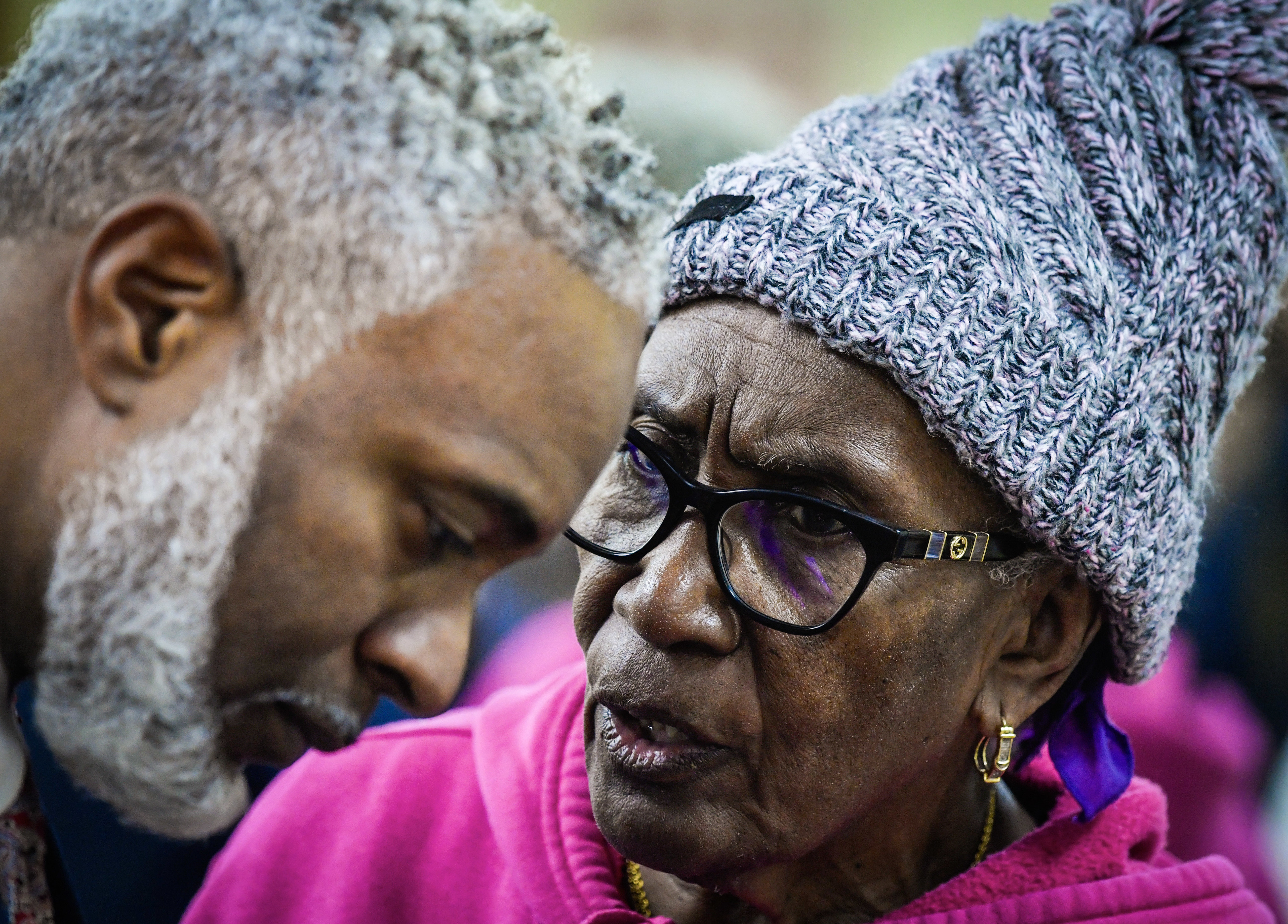 Crichlow listened to the concerns of some of the seniors about the new system.