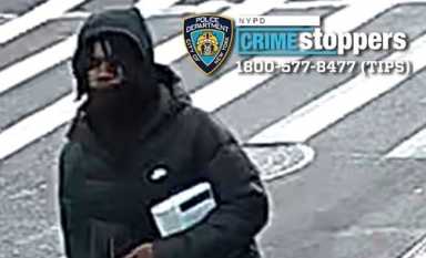 Cops are looking for this suspect, who allegedly stole $2,300 worth of cell phones during an armed robbery in Briarwood.