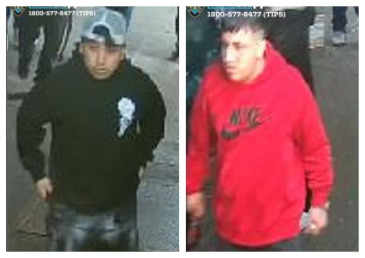 Cops are looking for these suspects who allegedly slashed three people after an argument escalated into violence in front of a Burger King on Roosevelt Avenue in Corona.