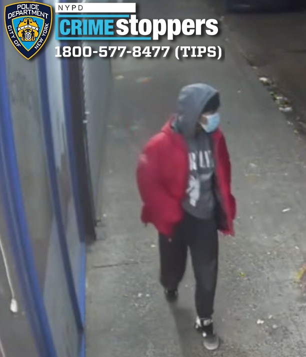 Cops are looking for this suspect who allegedly fired multiple shots into a vehicle in Far Rockaway, targeting a man who was left critically injured. 