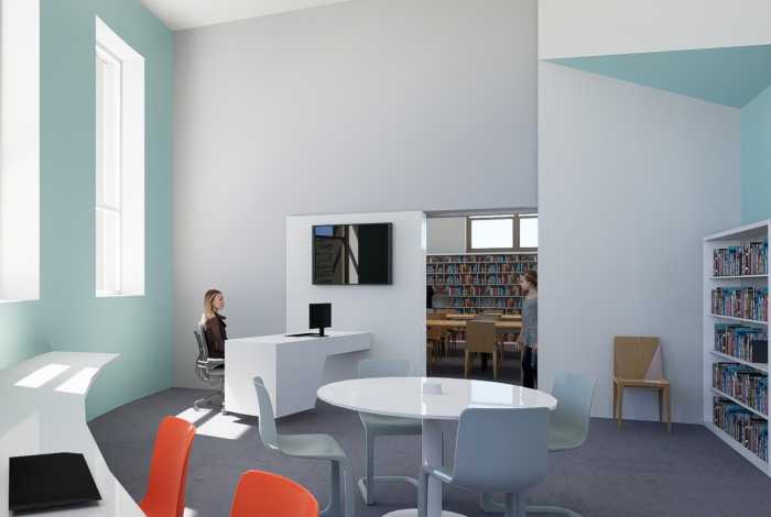 A planned teen reading room at Astoria Library. Photo courtesy of QPL.