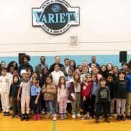 Council Speaker Adrienna Adams and Council Member Shekar Krishnan joined Variety Boys and Girls Club of Queens CEO Costa Constantinides for a closing ceremony on Dec. 16. Photo by Gerard Romo/NYC Council Media Unit.