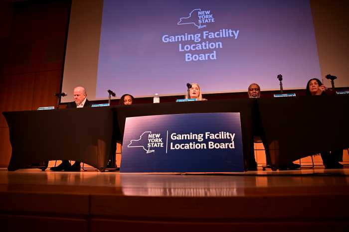 The New York State Gaming Facility Location Board approved both Queens casinos, alongside the Bally's proposal in the Bronx, in a unanimous vote Monday morning. Photo by Lloyd Mitchell.