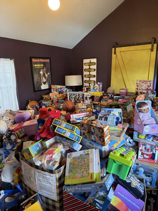 Toys donated during the recent Forest Hills Stadium Toy Drive. Photo courtesy of Forest Hills Stadium.