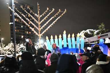 Bayside kicked off the first night of Chanukah with its Grand Menorah Lighting at Bay Terrace Shopping Center on Dec. 14. The event was hosted by the Chabad of Northeast Queens.