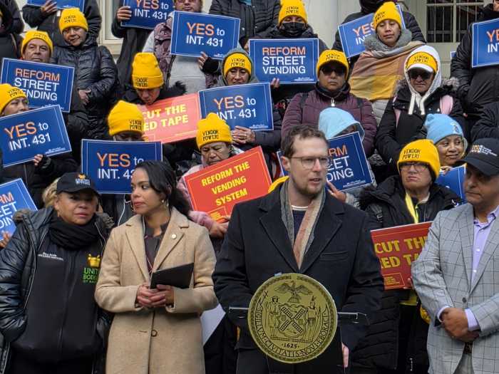 Guttmann said the legislation would help remove some uncertainty facing vendors across Queens. Photo by Shane O'Brien.