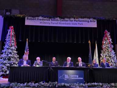 The New York State Gaming Commission voted Monday to approve all three bids for downstate gaming licenses, with three casinos now set to open in New York City by 2030. Photo by Shane O'Brien.