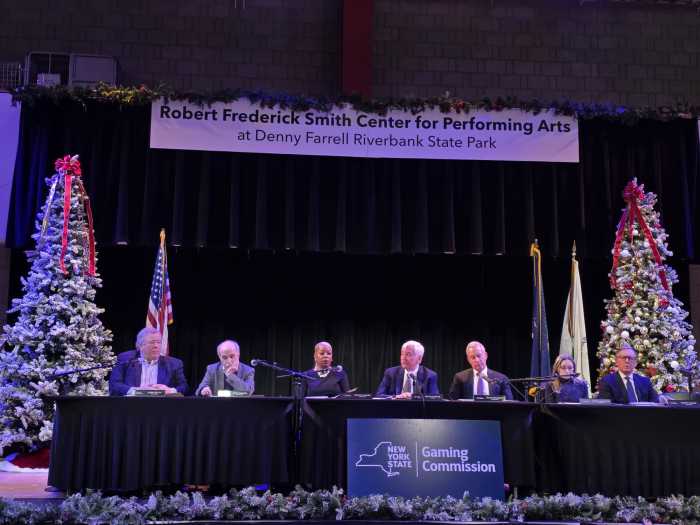 The New York State Gaming Commission voted Monday to approve all three bids for downstate gaming licenses, with three casinos now set to open in New York City by 2030. Photo by Shane O'Brien.