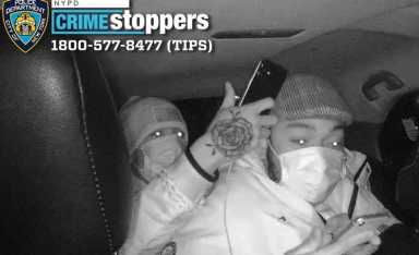 Cops are looking for the suspects who allegedly robbed the driver of a for-hire vehicle in Springfield Gardens and drove off in a black SUV they had parked nearby.