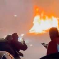 A Far Rockaway teen was arrested and charged with gang assault and riot for beating a Malba homeowner on the night of a violent street takeover in which the crazed mob torched a security guard's vehicle.