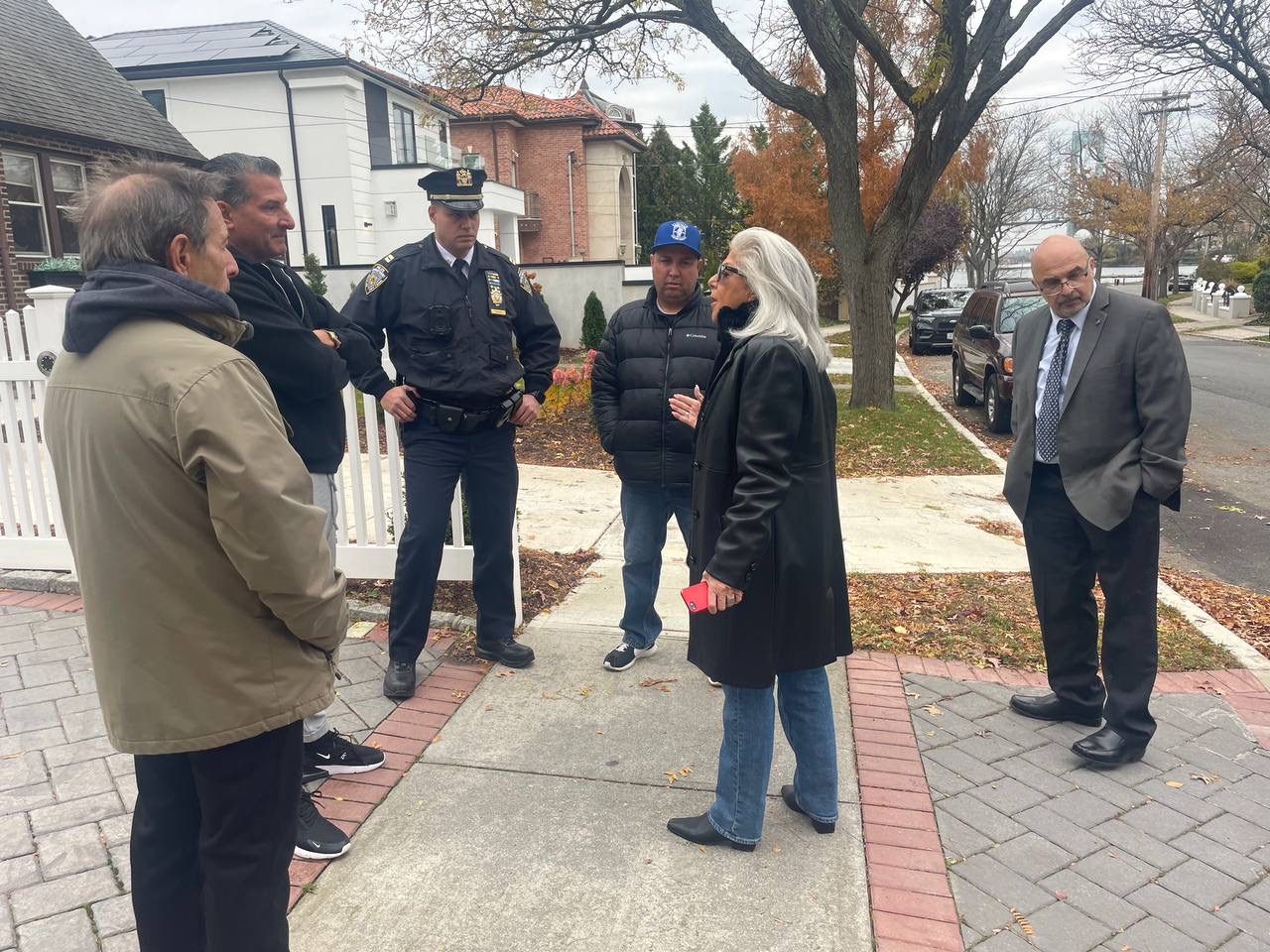 Council Member Vickie Paladino met with police brass and constituents hours after the chaos. 