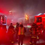 A civilian was injured during a two-alarm house fire near Myrtle Avenue in Glendale on Sunday, Nov. 30.