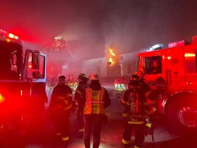 A civilian was injured during a two-alarm house fire near Myrtle Avenue in Glendale on Sunday, Nov. 30.