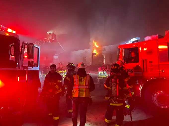 A civilian was injured during a two-alarm house fire near Myrtle Avenue in Glendale on Sunday, Nov. 30.