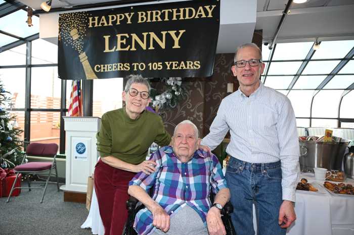 Lenny Vogel with his daughter Wind and his friend Larry Hirsch. Photo by Ramy Mahmoud.