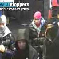 Cops are looking for these suspects who allegedly robbed a 17-year-old boy on Roosevelt Avenue near the Citi Field parking lot before robbing a second victim nearly an hour later in Flushing.