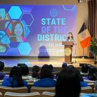 Council Member Sandra Ung speaks at a recent State of the District Address in Flushing Library. Photo courtesy of CM Sandra Ung.