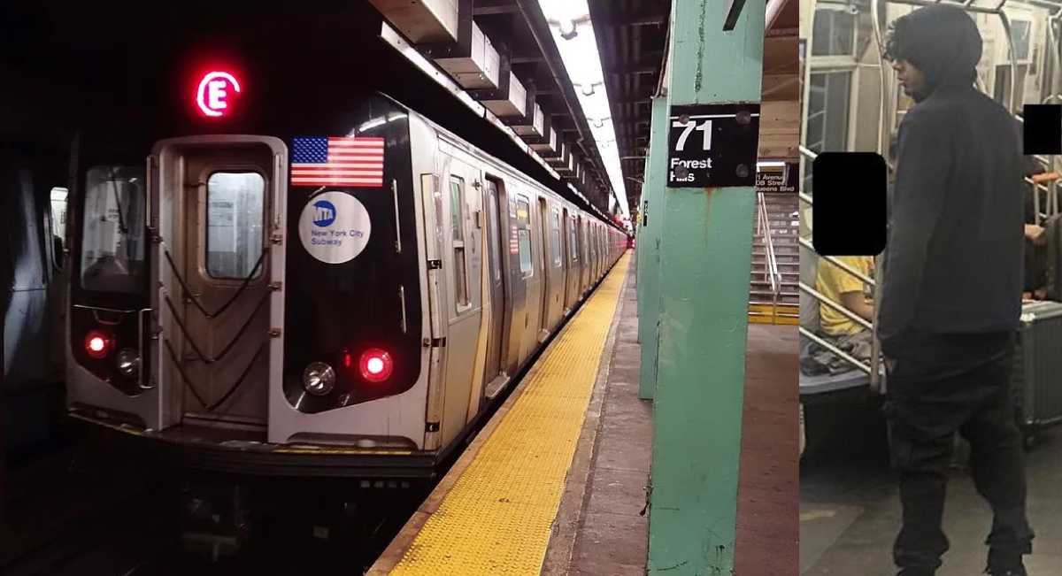 Cops are looking for this suspect, who allegedly groped a woman as she slept on an E train in Forest Hills the evening before Thanksgiving.