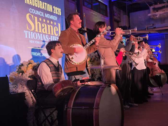 Youth Trumpeters of the Louis Armstrong House Museum Trumpet Players performed during Friday's event. Photo by Shane O'Brien.