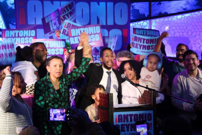 U.S. Rep. Nydia Velázquez endorsed Reynoso to succeed her in NY-7. Photo via Reynoso campaign.