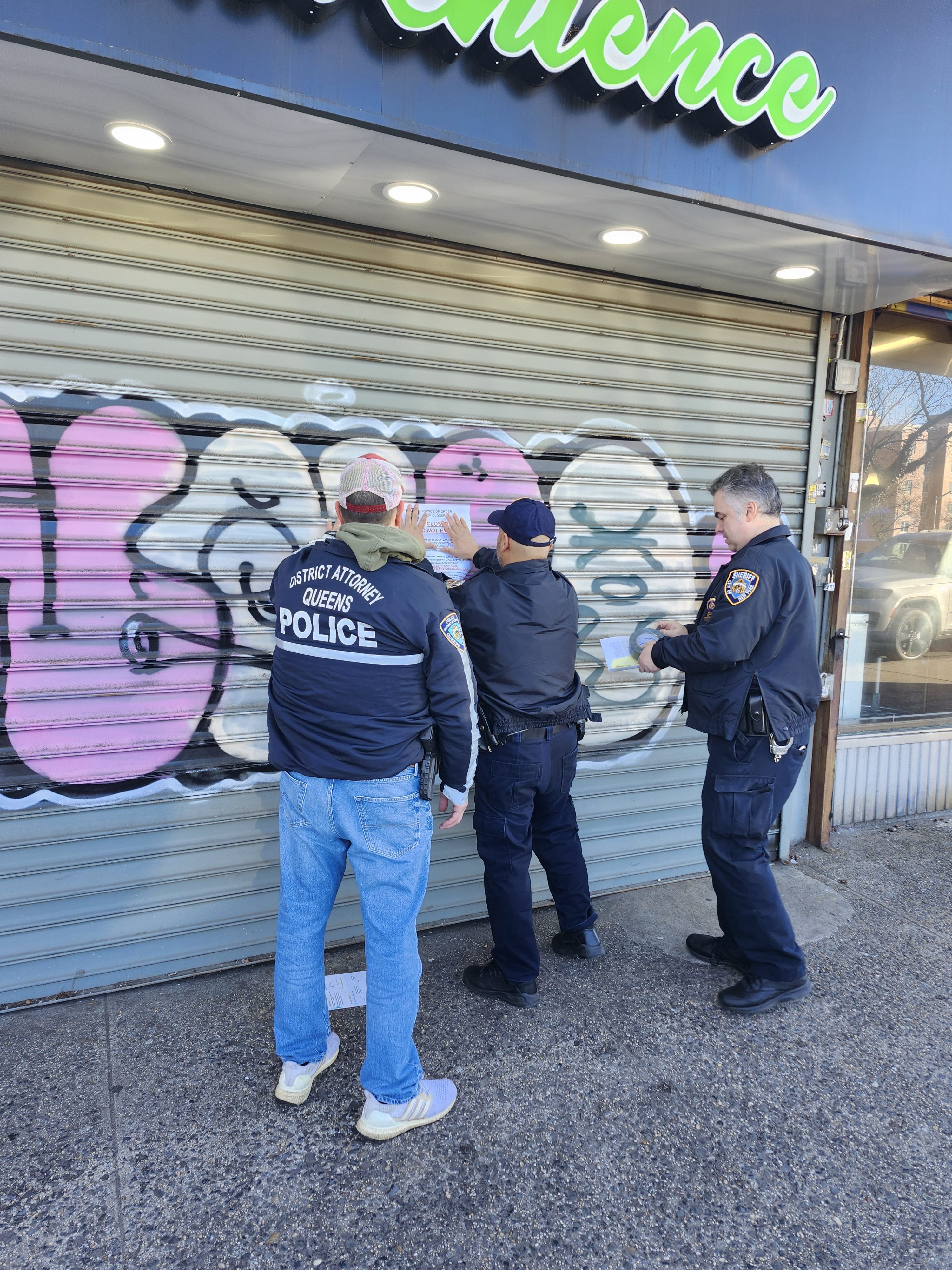 The 15506 Convenience & Smoke Shop in Fresh Meadows was padlocked along with three other illegal cannabis shops across Queens during Operation Weed Whacker.