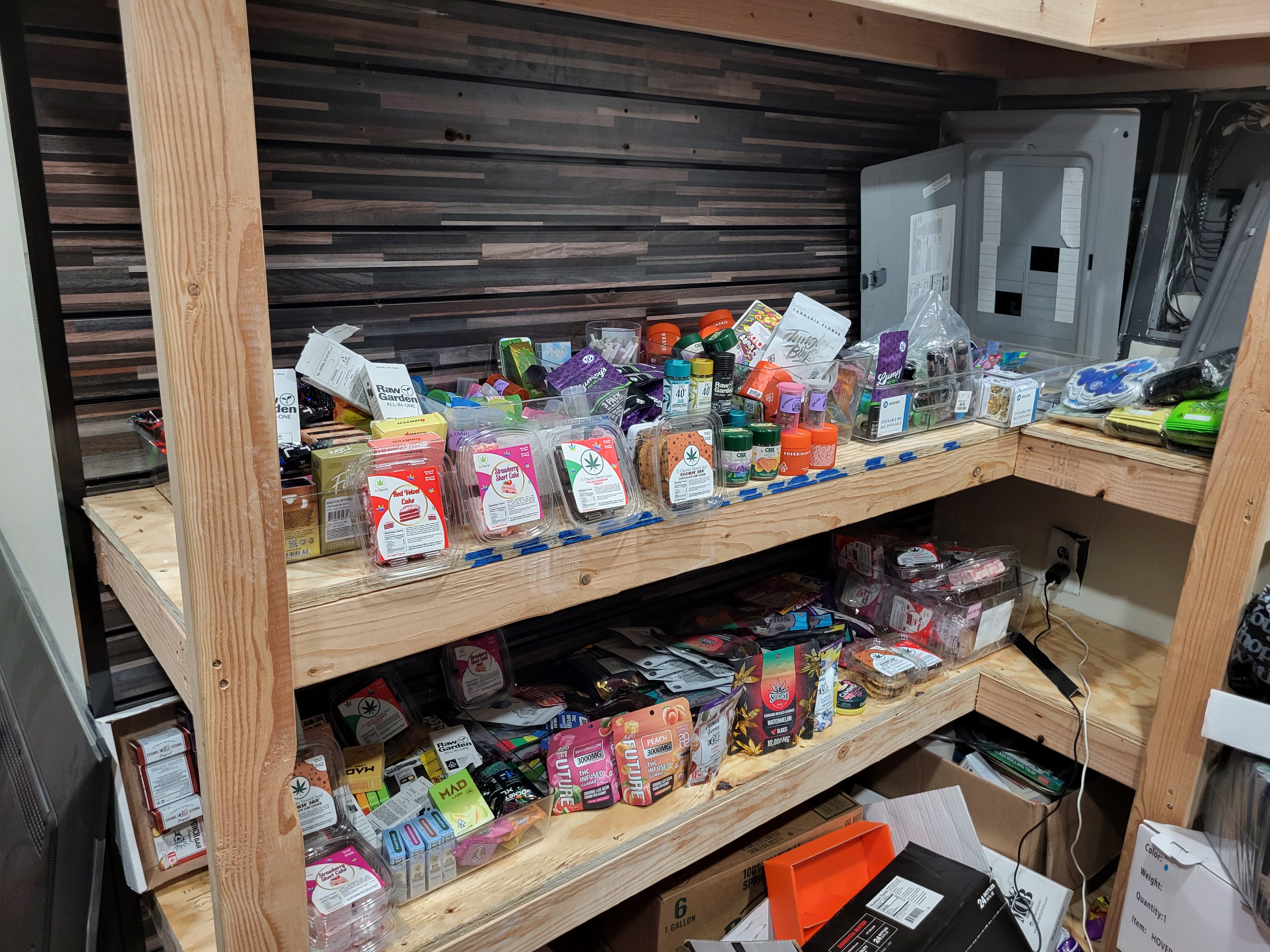 Illegal cannabis and tobacco products were found in stash locations at the Oakland Smoke Shop in Oakland Gardens.