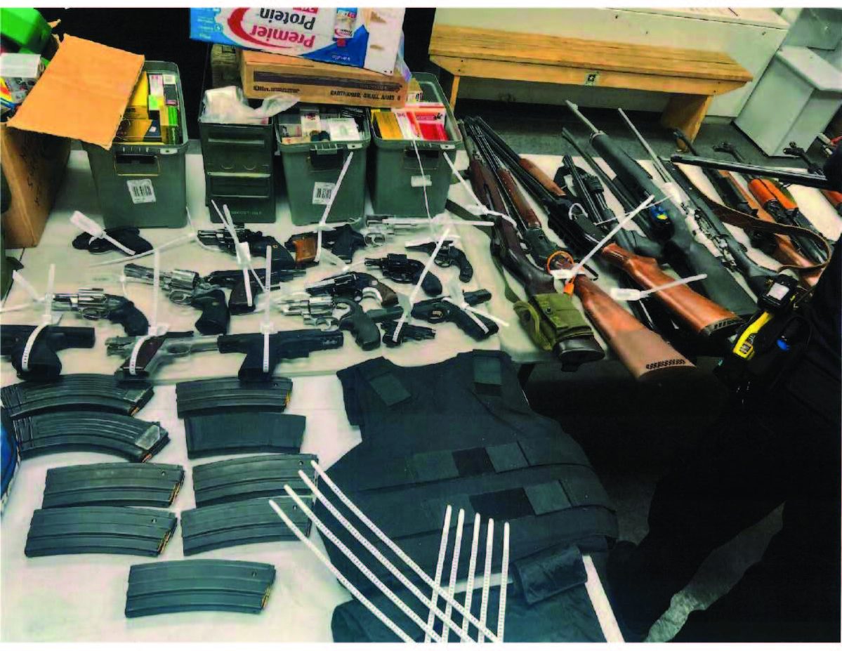 Four assault weapons were among the 26 firearms recovered in Foehner's apartment along with 13, rounds of ammo, 152 large capacity feeding devices and bulletproof vests. 