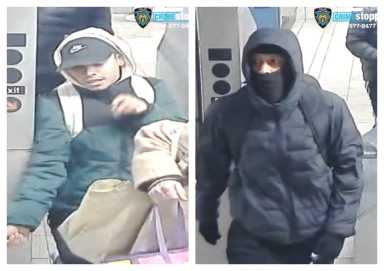 Cops are looking for these suspects who allegedly stole $3,000 in merchandise from the Sunglass Hut in the Queens Center Mall in December.