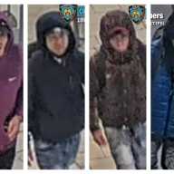 Cops are looking for the four suspects who allegedly stole around $30,000 of merchandise from the Sunglass Hut at the Queens Center Mall.