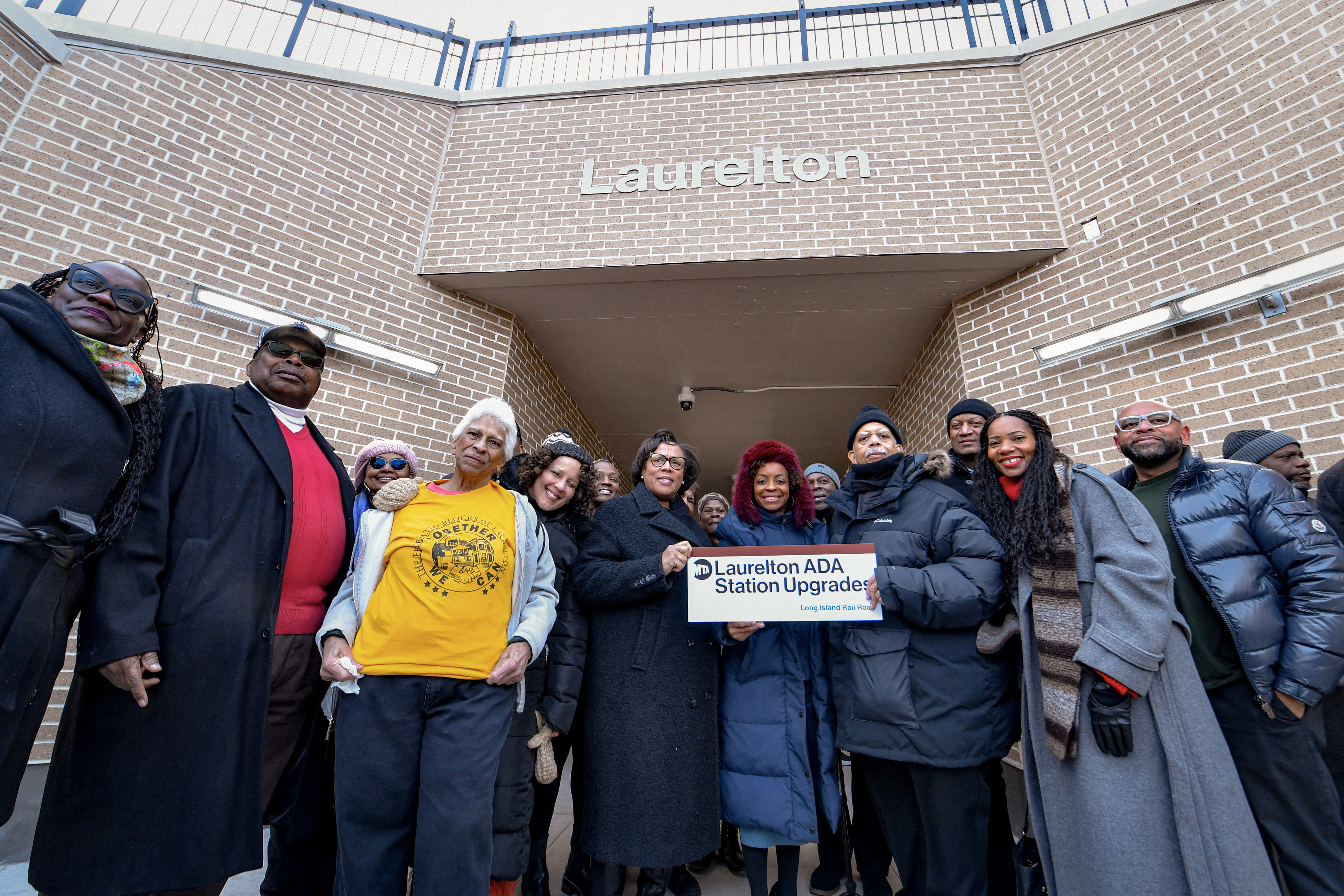 Southeast Queens community leaders celebrate the improvements at the Laurelton LIRR station thanks to a $15 million upgrade project.