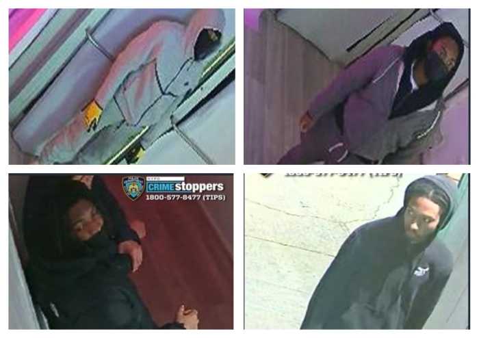 Cops are looking for the four suspects who allegedly punched a 56-year-old woman working in a Queens Village spa during the early morning of Jan 11.
