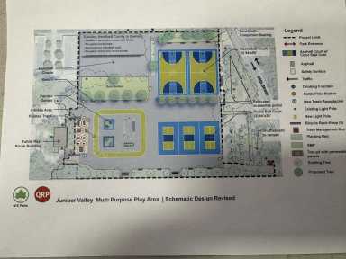 The final design for a portion of Juniper Valley Park in Middle Village.