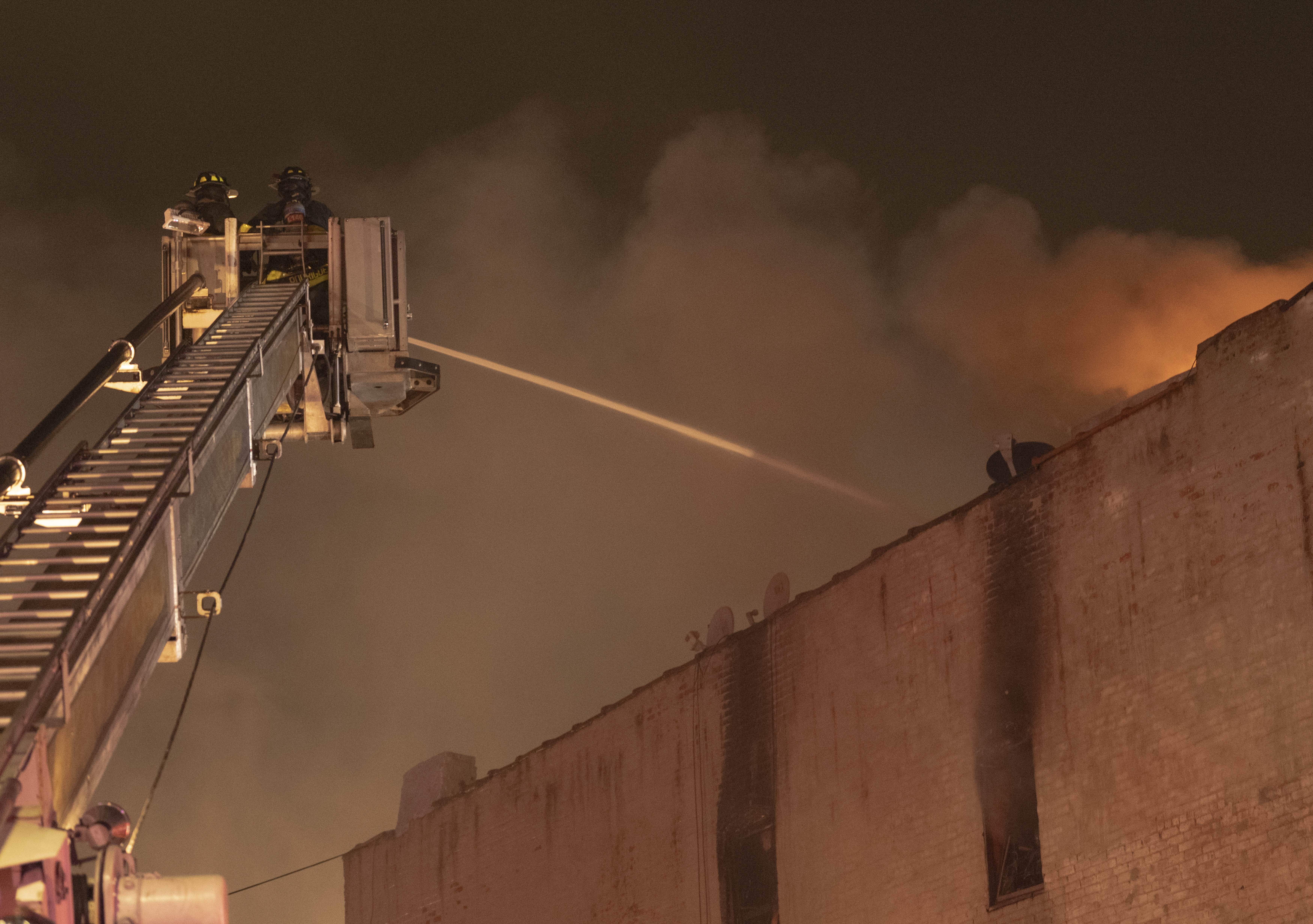 Three firefighters were injured during a two alarm warehouse fire in Flushing on Feb. 3, according to the FDNY.