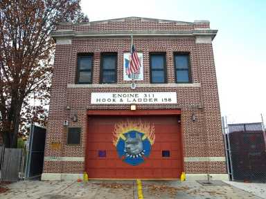 A dozen firefighters from Engine Company 311 and Ladder Company 158 ran to nearby Springfield Park and rescued an 11 year-old boy who fell through the ice on a pond on Feb. 13.