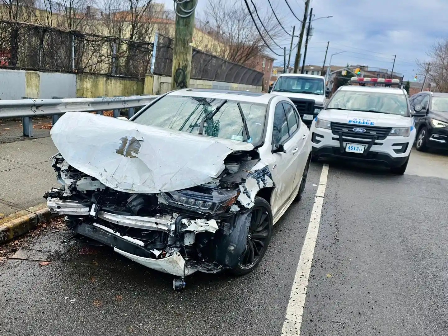 A Jamaica man was killed on the Long Island Expressway near Flushing Meadows Corona Park when he smashed into a median and then his vehicle was struck by an 18-wheeler, police said.
