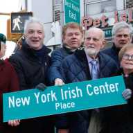 Council Member Julie Won hosted a street co-naming ceremony honoring the New York Irish Center in Long Island City.