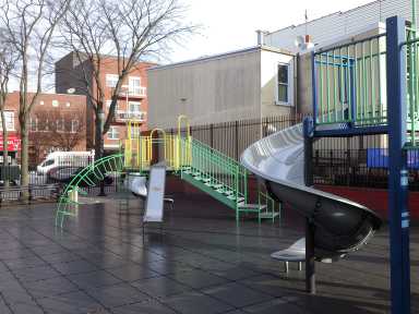 Corona Health Sanctuary Playground is due to undergo renovations. Photo via NYC Parks.