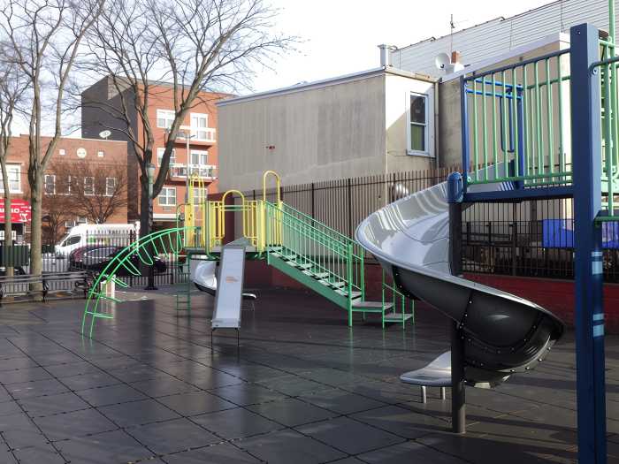 Corona Health Sanctuary Playground is due to undergo renovations. Photo via NYC Parks.