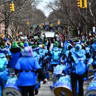 Groups march in the 2026 St. Pat's for All Parade on Skillman Avenue.