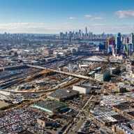 Aerial photograph of the Sunnyside Yards site.